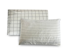 Load image into Gallery viewer, Organic Stripes and Checks Luxury Sateen Pillowcase Set
